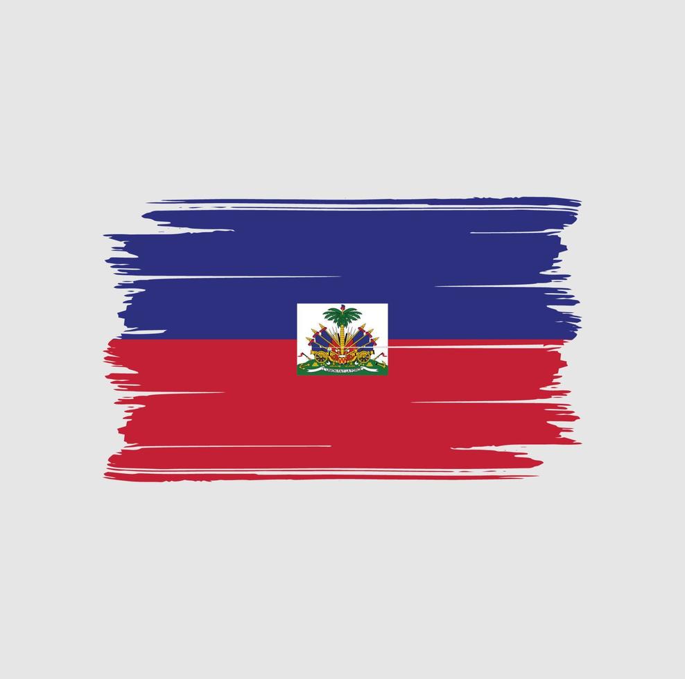 escova de bandeira do haiti. bandeira nacional vetor