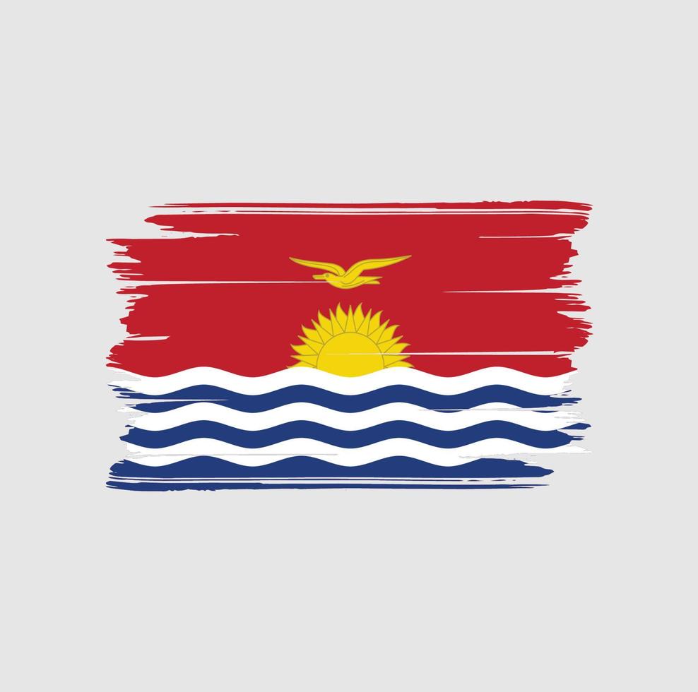 escova de bandeira de kiribati. bandeira nacional vetor