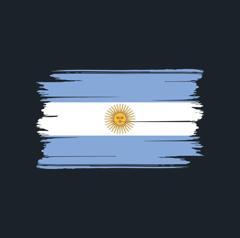 pincel de bandeira argentina. bandeira nacional vetor