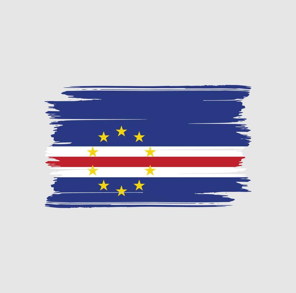 pincel de bandeira de cabo verde. bandeira nacional vetor