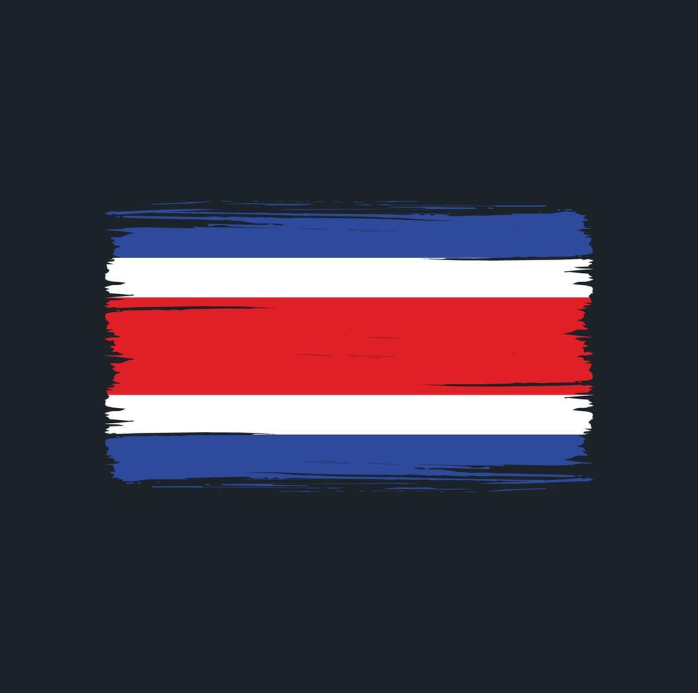 pinceladas de bandeira da costa rica. bandeira nacional vetor