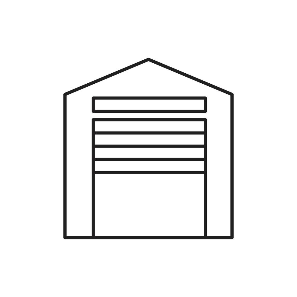 linha de ícone de garagem para site, apresentação de símbolo vetor