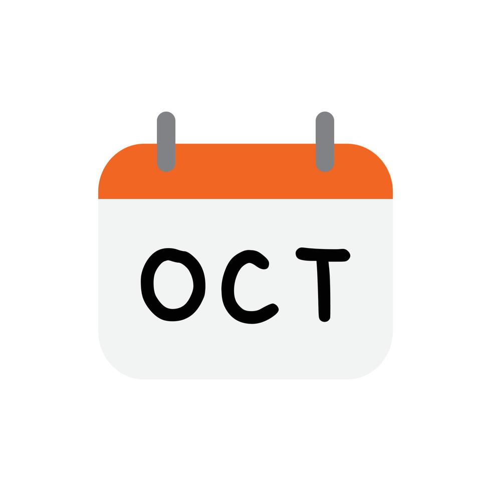 calendário vetorial outubro para site, cv, apresentação vetor