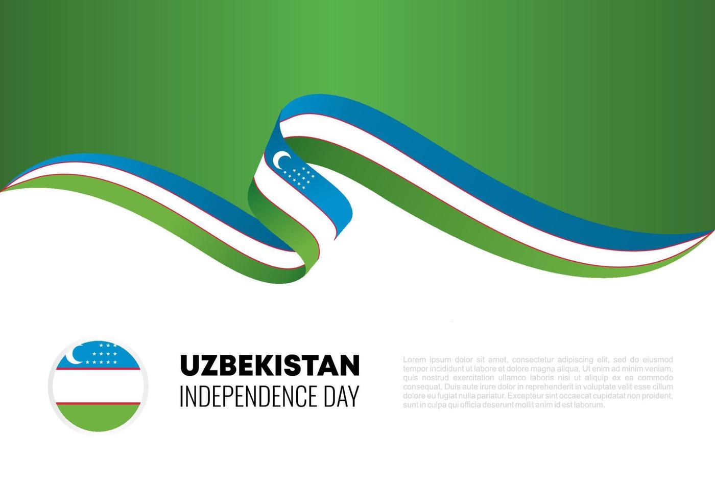 dia da independência do uzbequistão para celebração nacional em 1º de setembro. vetor