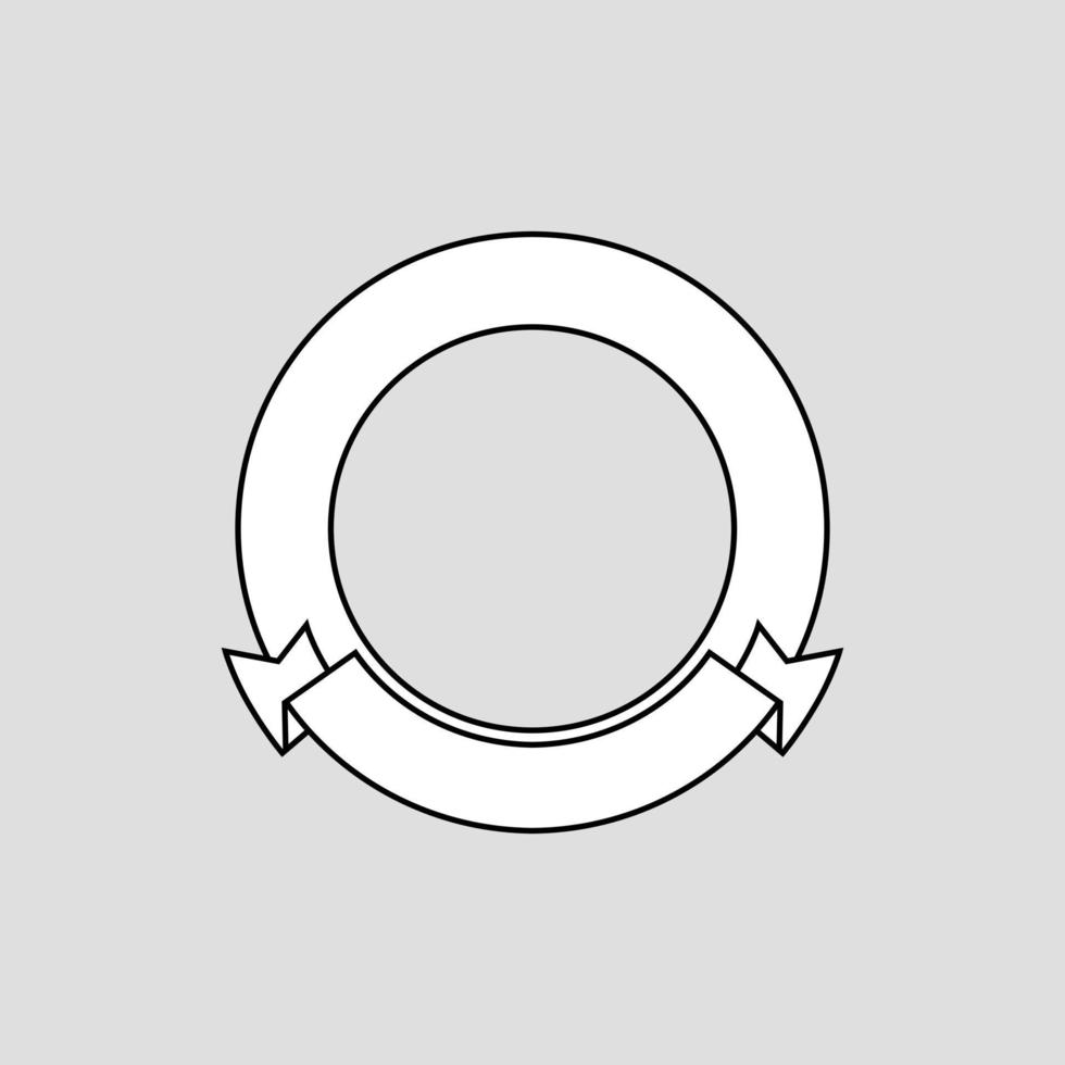 forma vintage de círculo simples para design de logotipo vetor