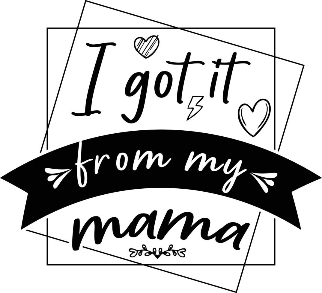 design de t-shirt de tipografia de dia das mães vetor