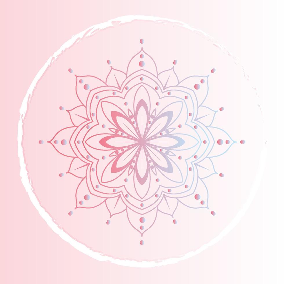 fundo elegante com mandala colorida vetor