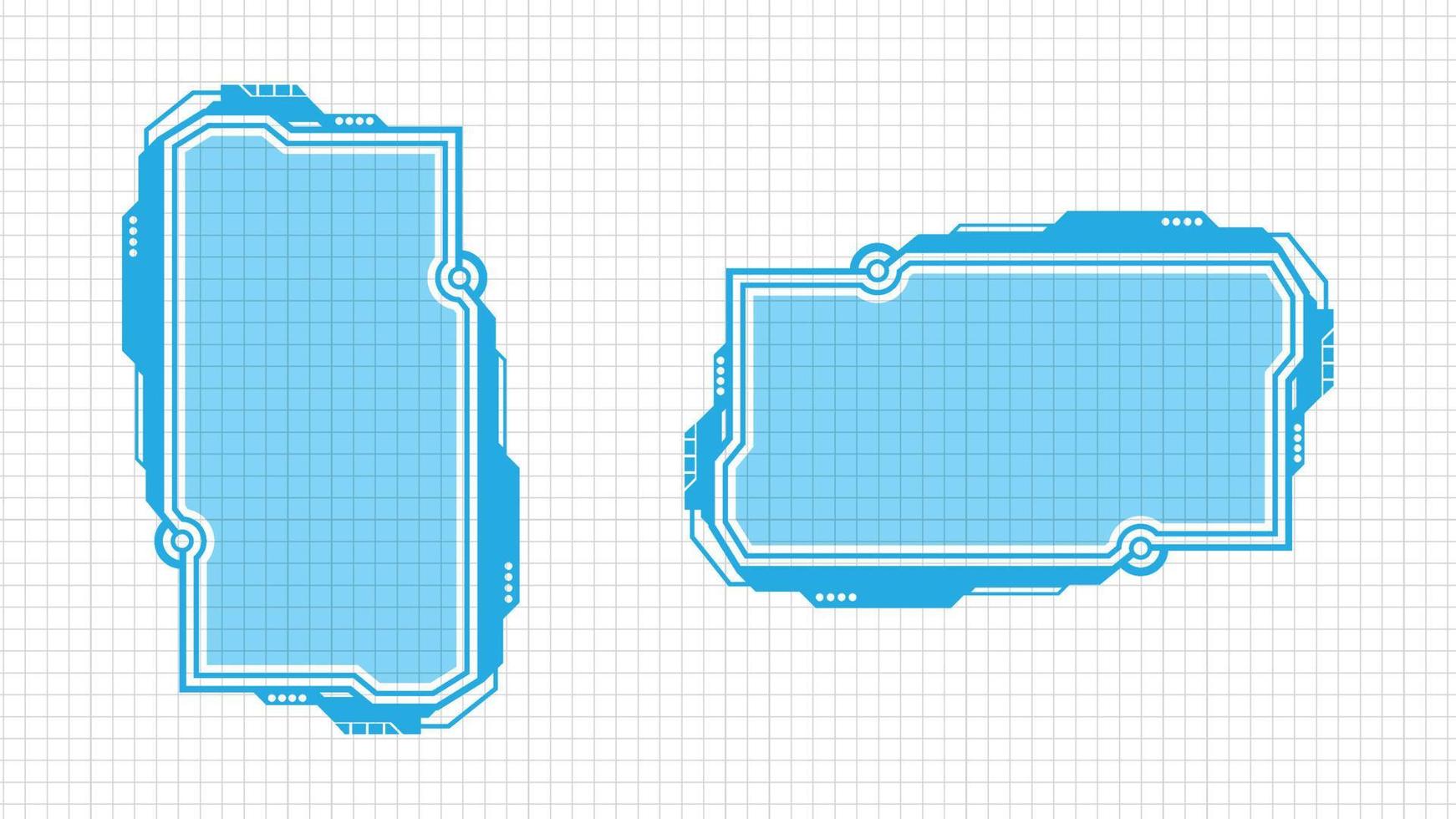 fundo futurista abstrato da tela de exibição hud ui em fundo branco vetor