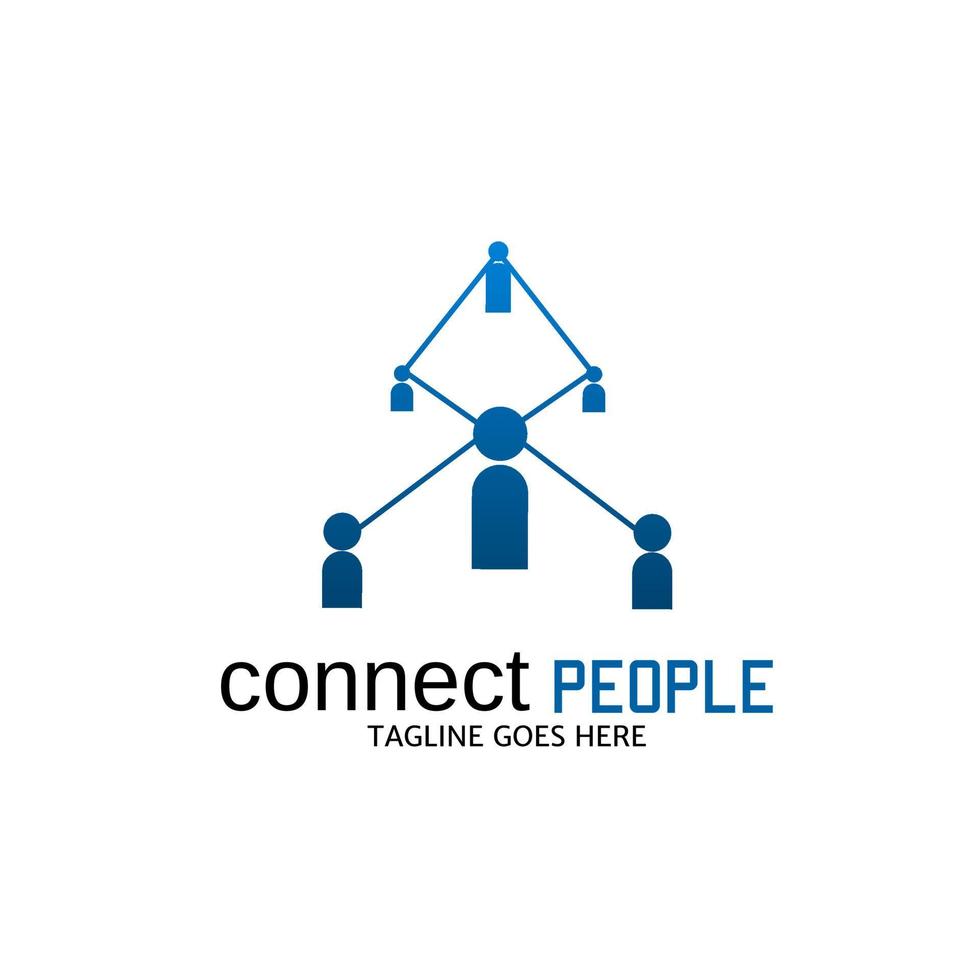 modelo de logotipo conectar pessoas vetor