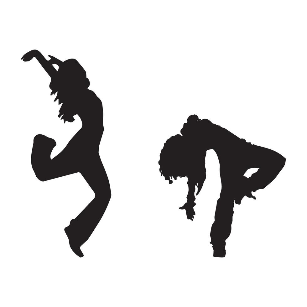 dançarina de hip hop de rua feminina vetor