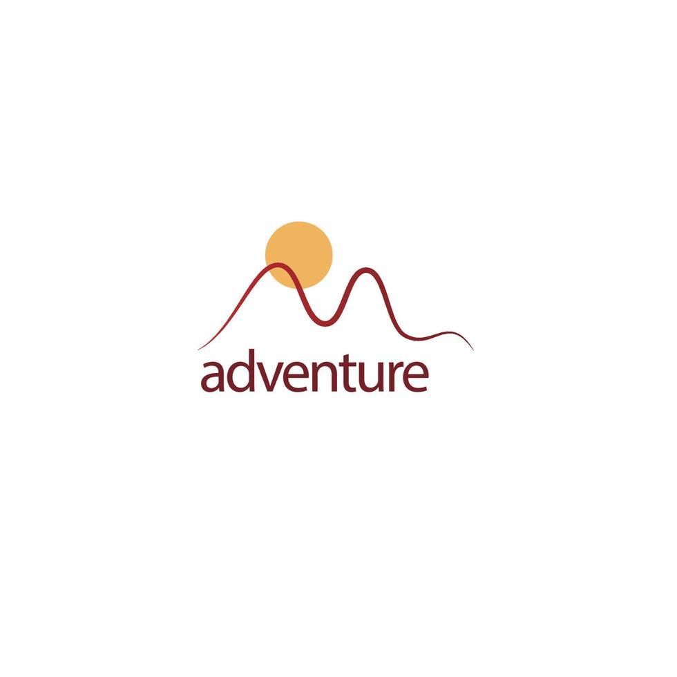 design de logotipo de montanha m com design de logotipo de vetor abstrato