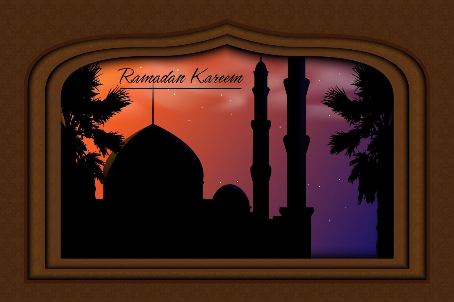 ilustração vetorial fundo do ramadã bom para cartão de saudação do ramadã, conteúdo de fundo do ramadã, impressão etc vetor