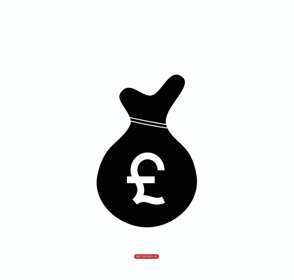 modelo de design de logotipo de vetor de ícone de saco de dinheiro