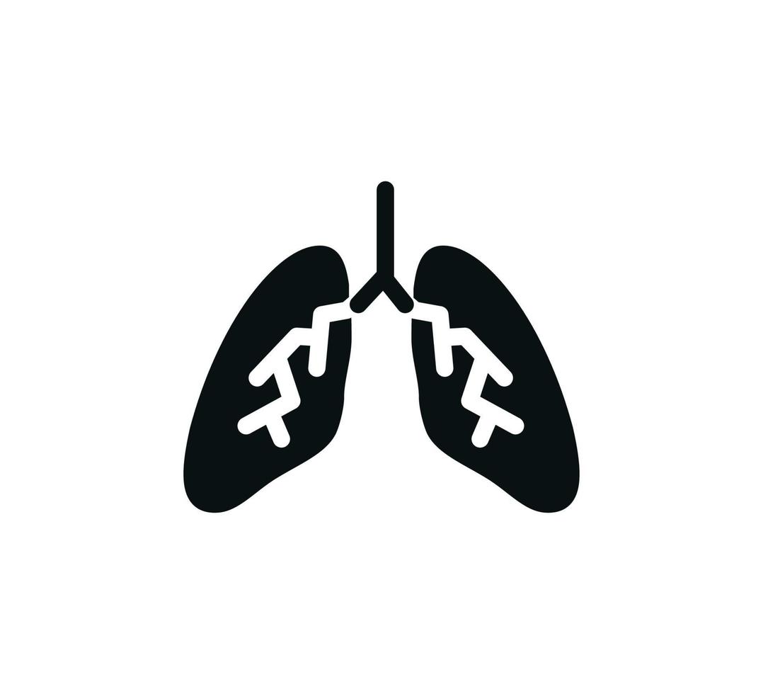 modelo de design de logotipo de vetor de ícone de pulmão