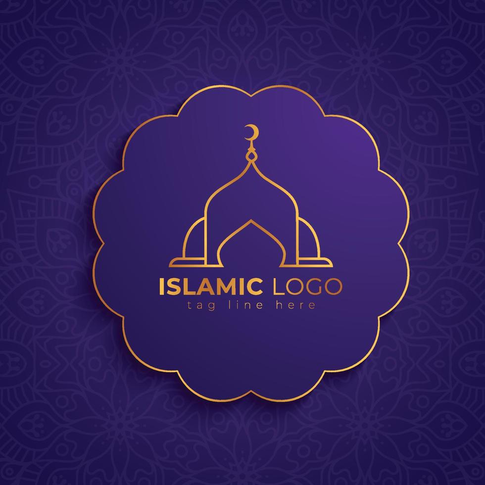 design de logotipo de negócios islâmico simples criativo eid e ramadã vetor