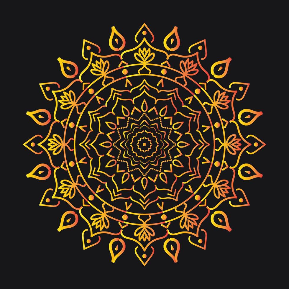 mandala de flores para colorir para crianças novo design vetor