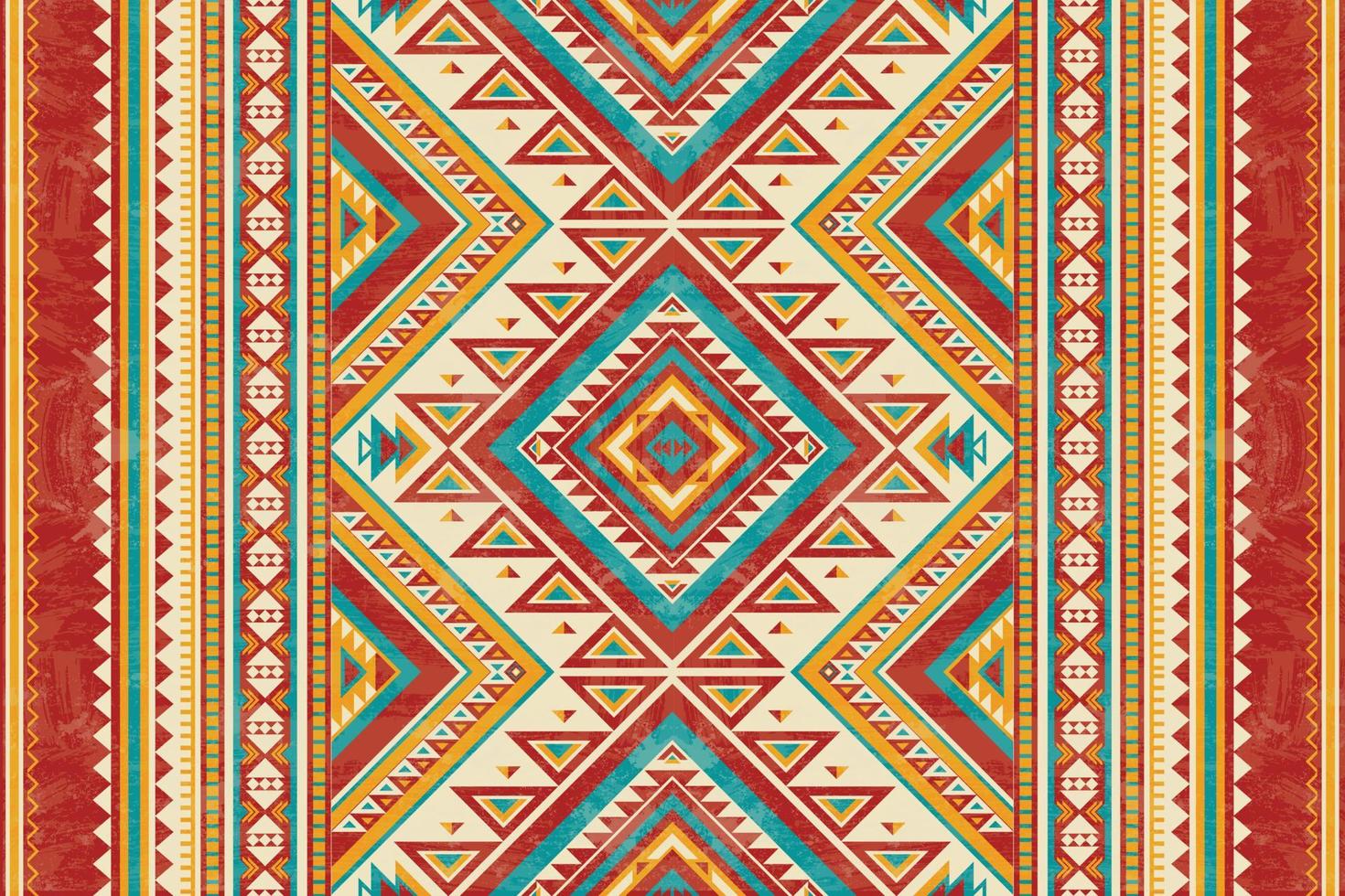 padrão de ornamento indiano nativo americano textura têxtil étnica geométrica tribal padrão asteca navajo tecido mexicano sem costura decoração vetorial moda vetor