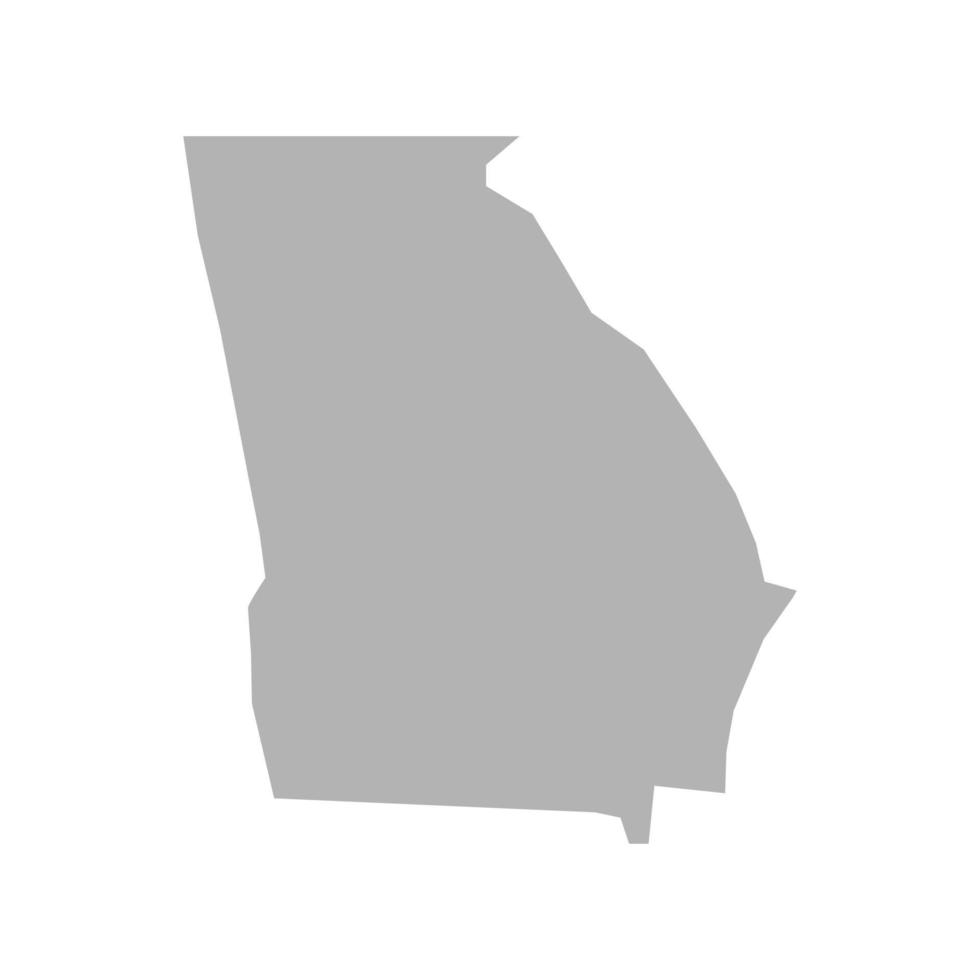 ícone de vetor de mapa da Geórgia em fundo branco isolado