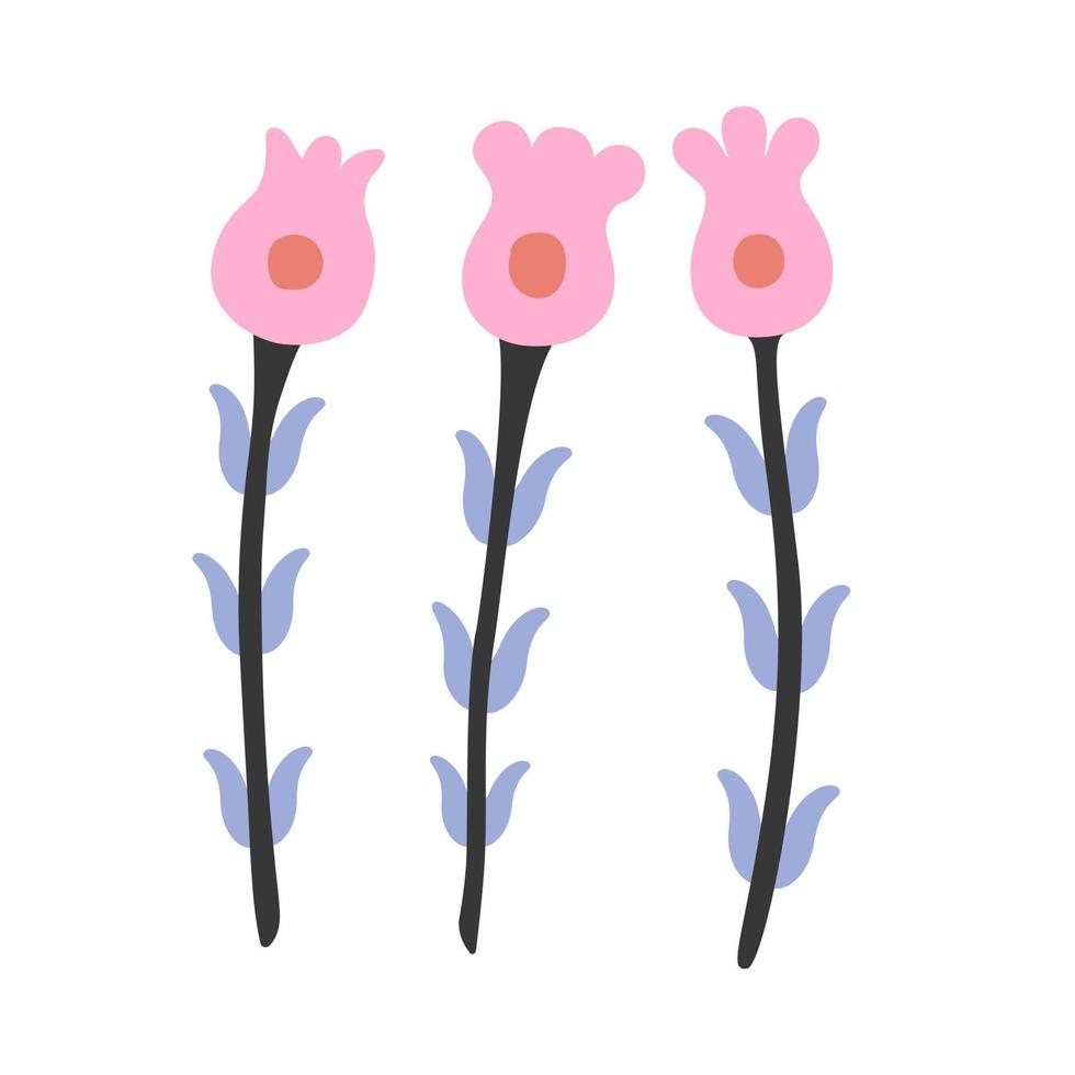 flor plana isolada rosa. ilustração em vetor clipart