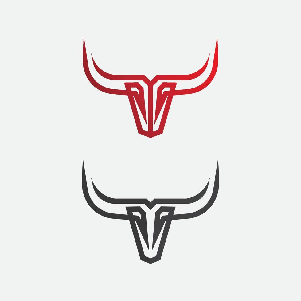 touro e cabeça de búfalo vaca animal mascote desenho de vetor para esporte chifre búfalo animais mamíferos cabeça logo matador selvagem