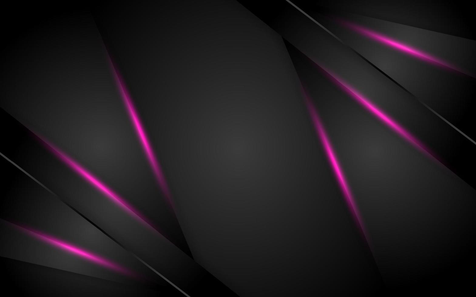 fundo escuro abstrato com néon roxo brilhando vetor
