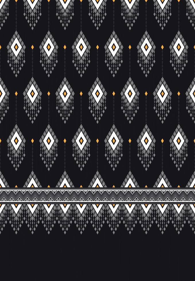 padrão sem emenda de forma geométrica ikat vertical com fundo de textura de linha. uso para tecidos, têxteis, elementos de decoração. vetor