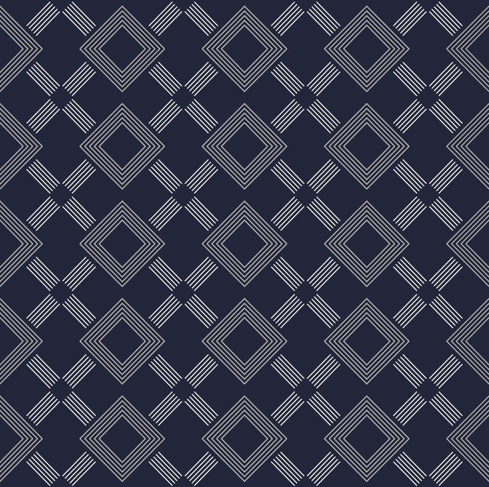 padrão sem emenda de forma quadrada de linha de grade geométrica com fundo de cor cinza azul moderno. uso para tecido, têxtil, capa, elementos de decoração de interiores, embrulho. vetor