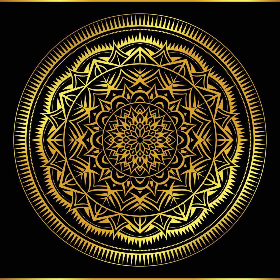 design de fundo de mandala islâmica com cor dourada de luxo vetor