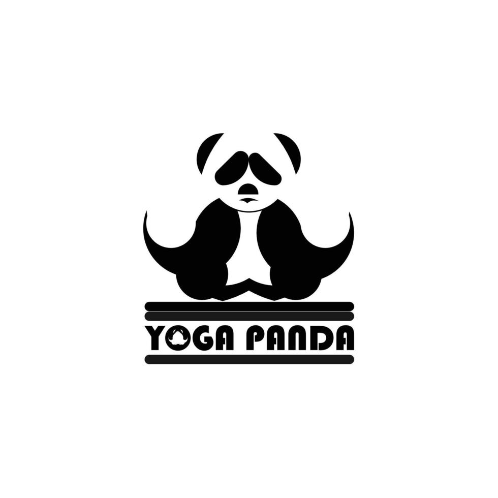 arte de panda para logotipos, camisetas, logotipos de ioga e pode ser facilmente editada vetor