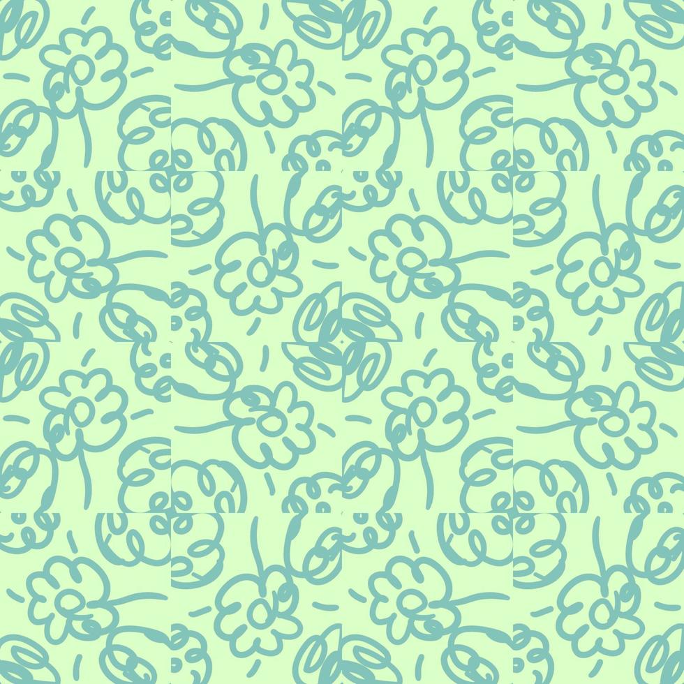 abstrato colorido doodle flor geométrica padrão sem emenda. fundo floral. mosaico, ornamento de telha geo. vetor