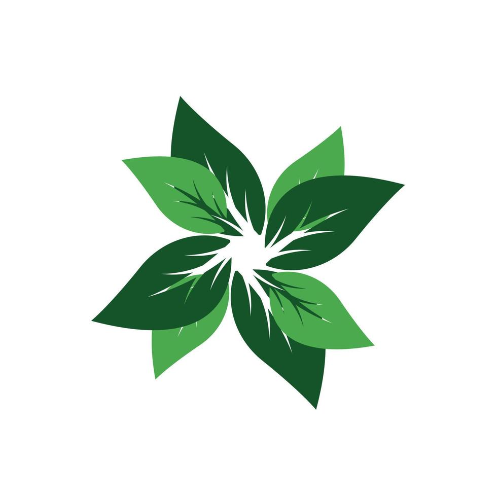 árvore verde fresca e design de modelo de ícone de planta, folhas verdes modernas de modelo de vetor de planta.
