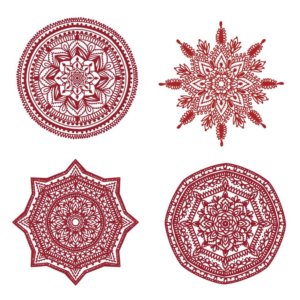 definir mandala, elemento étnico mehendi, decoração, ornamento em um desenho de henna de círculo, tatuagem, vetor