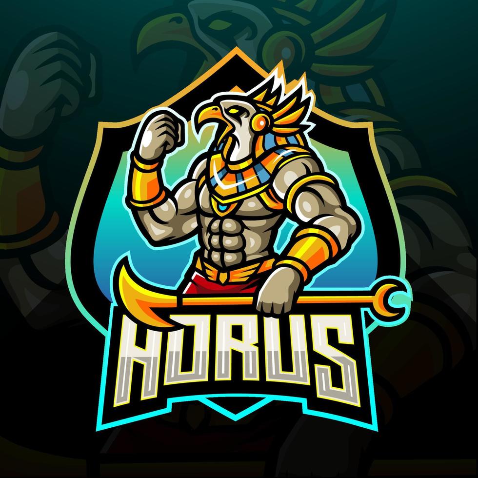 o senhor de horus esport logotipo. design de logotipo de mascote vetor