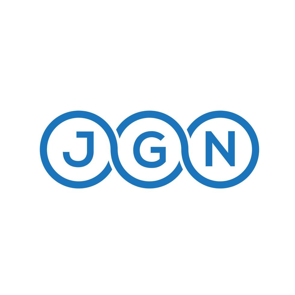 design de logotipo de carta jgn em fundo branco. conceito de logotipo de letra de iniciais criativas jgn. design de letra jg. vetor