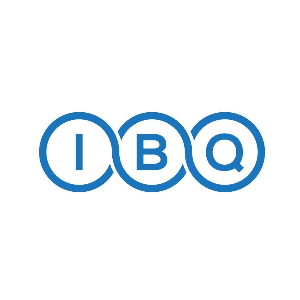 design de logotipo de letra ibq em fundo branco. conceito de logotipo de letra de iniciais criativas do ibq. design de letra ibq. vetor