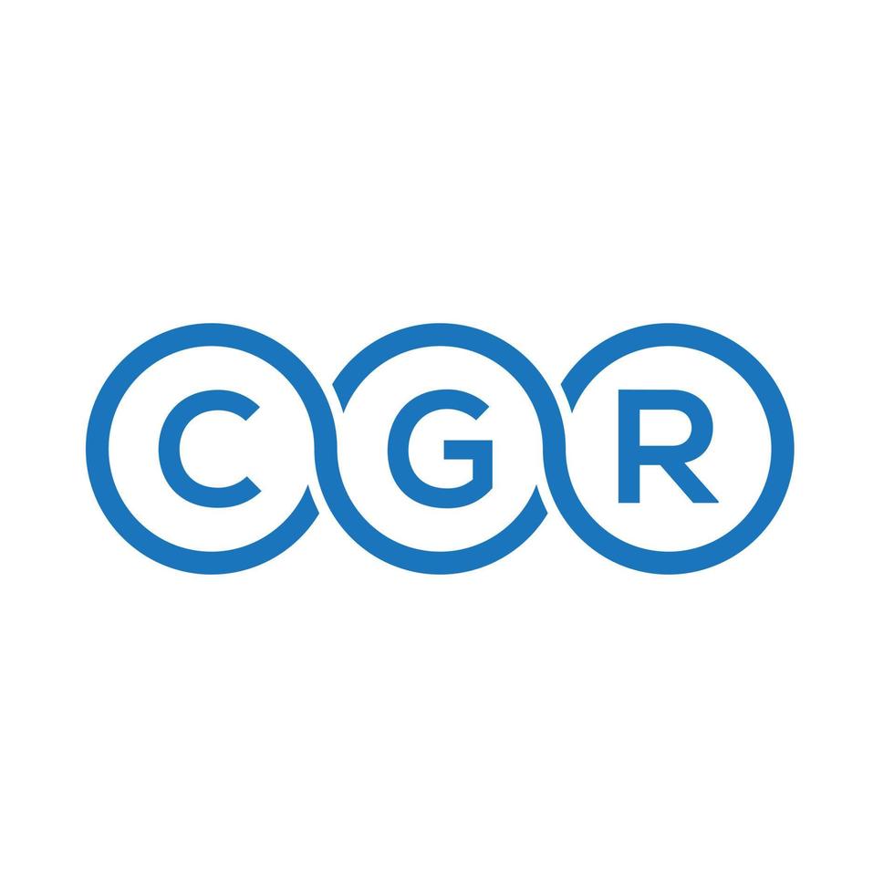 design de logotipo de carta cgr em fundo branco. conceito de logotipo de carta de iniciais criativas cgr. design de letra cgr. vetor