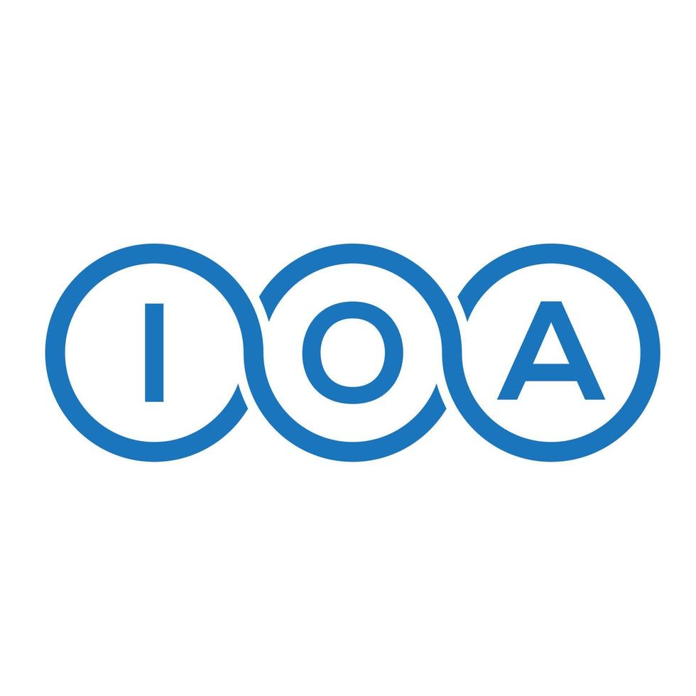 design de logotipo de carta ioa em fundo branco. conceito de logotipo de letra de iniciais criativas ioa. design de letra ioa. vetor