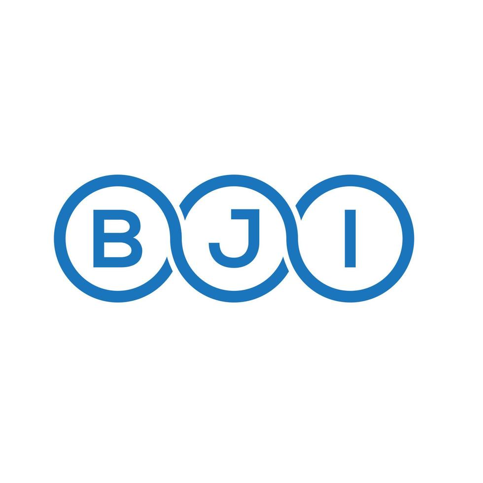 design de logotipo de letra bji em fundo branco. conceito de logotipo de letra de iniciais criativas bji. design de letra bji. vetor