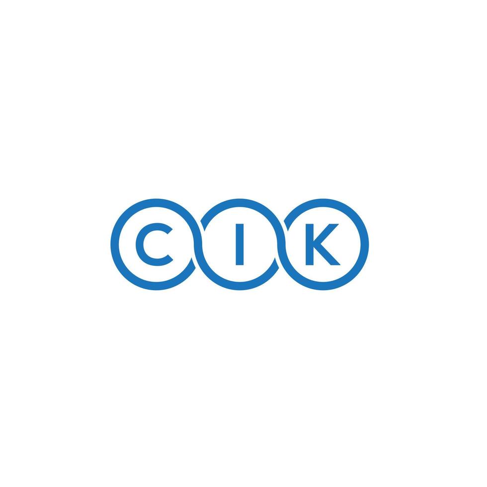 design de logotipo de carta cik em fundo branco. conceito de logotipo de carta de iniciais criativas cik. design de carta cik. vetor