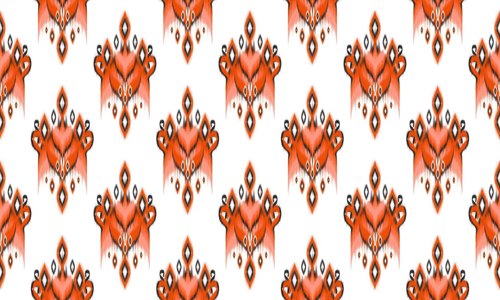 abstrato étnico ikat chevron de fundo. , tapete, papel de parede, roupas, embrulho, batik, tecido, ilustração vetorial. Estilo bordado. vetor