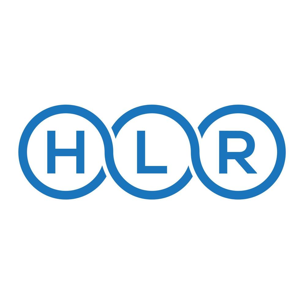 design de logotipo de carta hlr em fundo branco. conceito de logotipo de letra de iniciais criativas hlr. design de letra hlr. vetor