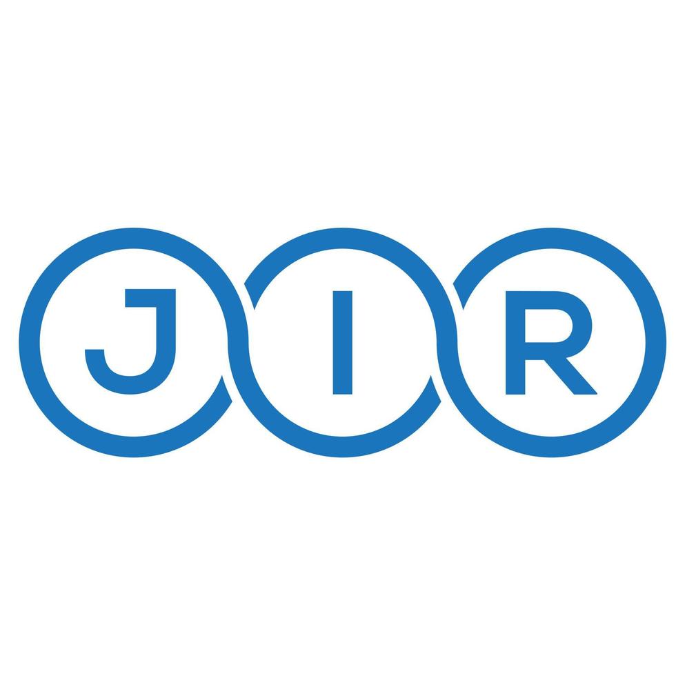 design de logotipo de carta jir em fundo branco. jir conceito de logotipo de letra de iniciais criativas. projeto de carta jir. vetor