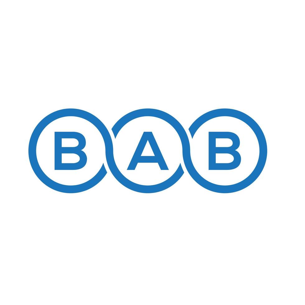 bab carta logotipo design em fundo branco. bab conceito de logotipo de letra de iniciais criativas. bab design de letras. vetor