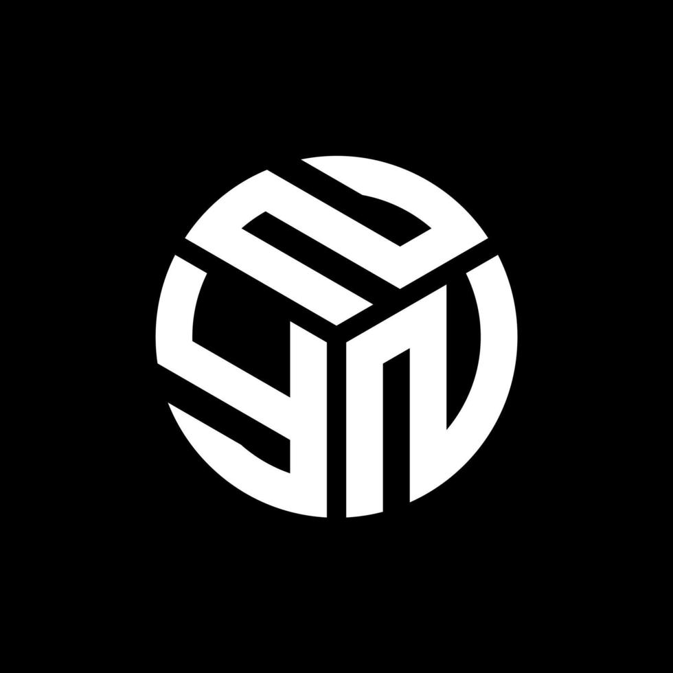 design de logotipo de letra nyn em fundo preto. conceito de logotipo de letra de iniciais criativas nyn. design de letra nyn. vetor