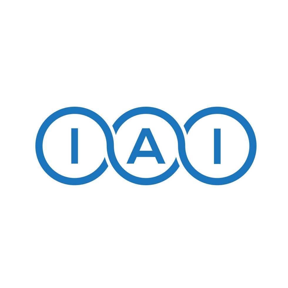 design de logotipo de carta iai em fundo branco. conceito de logotipo de letra de iniciais criativas iai. design de letra iai. vetor