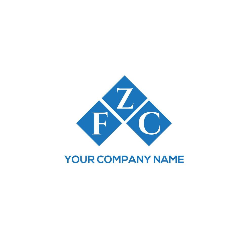 design de logotipo de carta fzc em fundo branco. conceito de logotipo de letra de iniciais criativas fzc. design de letra fzc. vetor