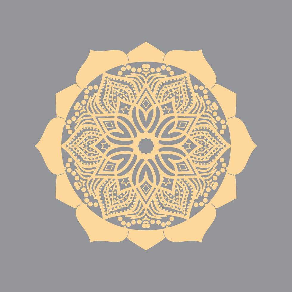 design de fundo mandala ornamental de luxo, padrão em forma de mandala para henna, mehndi, tatuagem, decoração. ornamento decorativo em estilo étnico oriental. página do livro para colorir vetor
