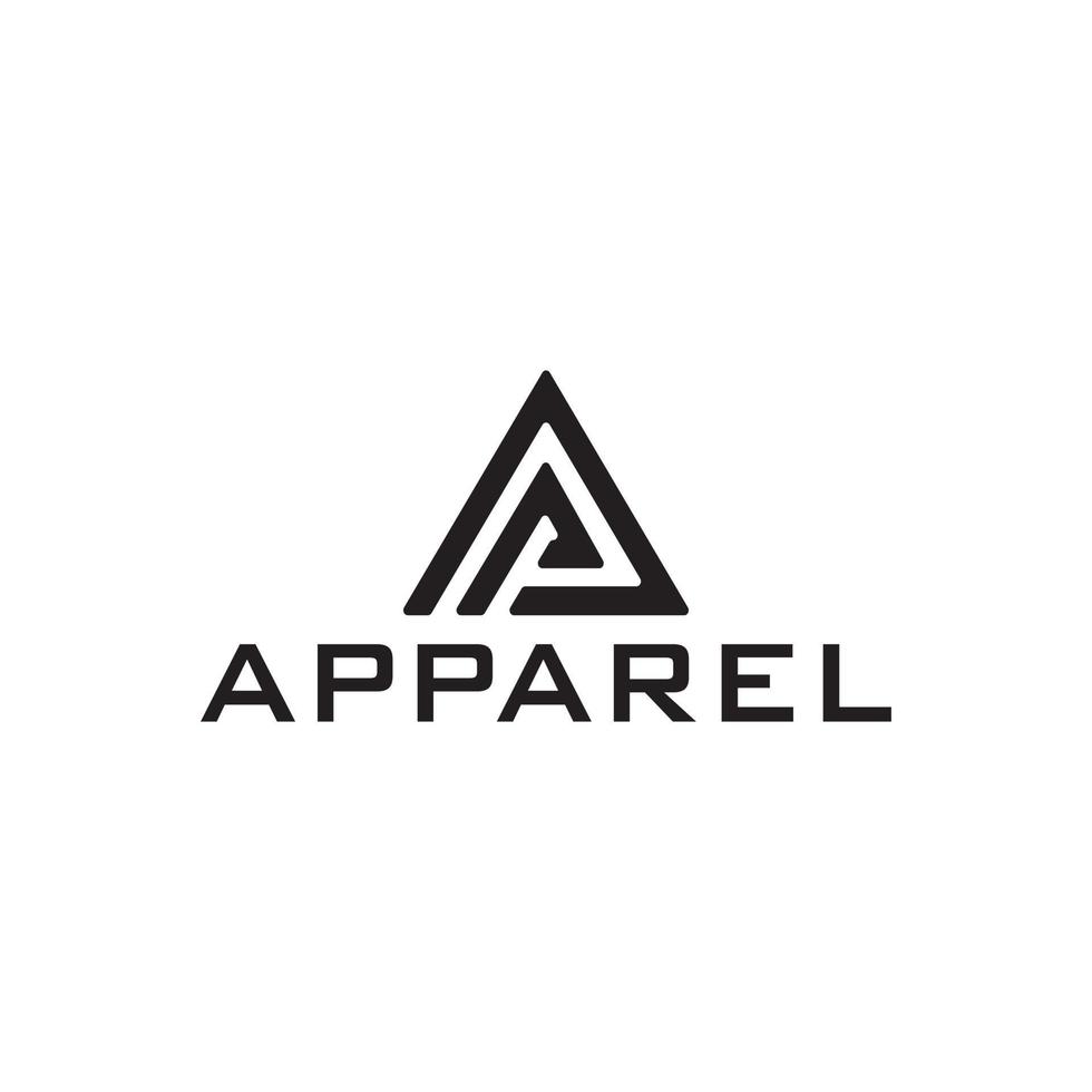 inspiração de design de logotipo ap, a e p de monograma inicial abstrato vetor