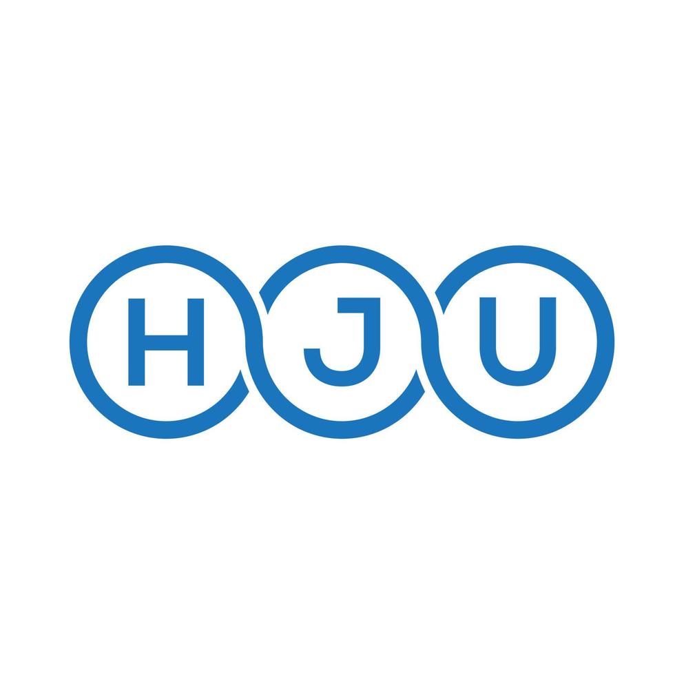 conceito de logotipo de letra de iniciais criativas hju. hju carta design.hju carta logo design em fundo branco. conceito de logotipo de letra de iniciais criativas hju. design de letra hju. vetor