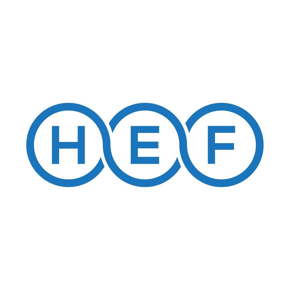 design de logotipo de carta hef em fundo branco. conceito de logotipo de letra de iniciais criativas hef. design de letra hef. vetor